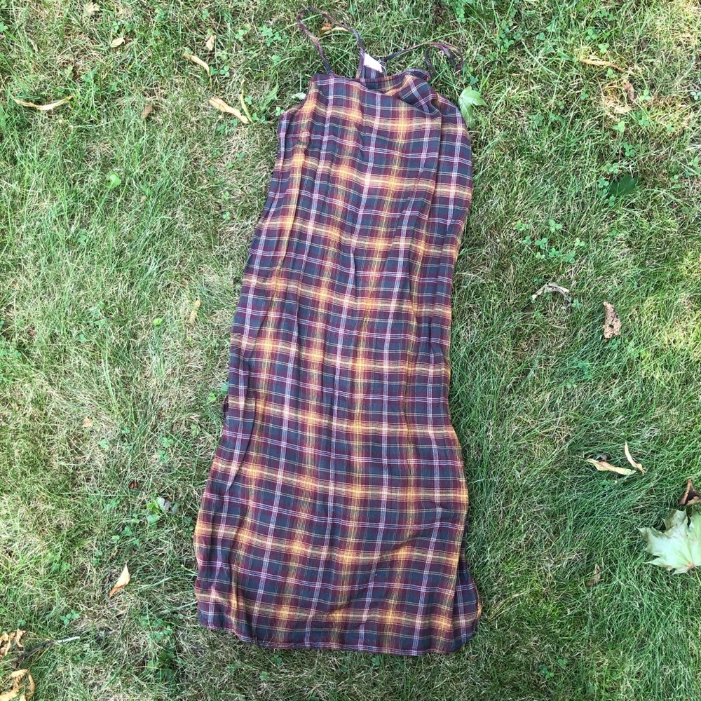 plaid maxi dress Urban Outfitters